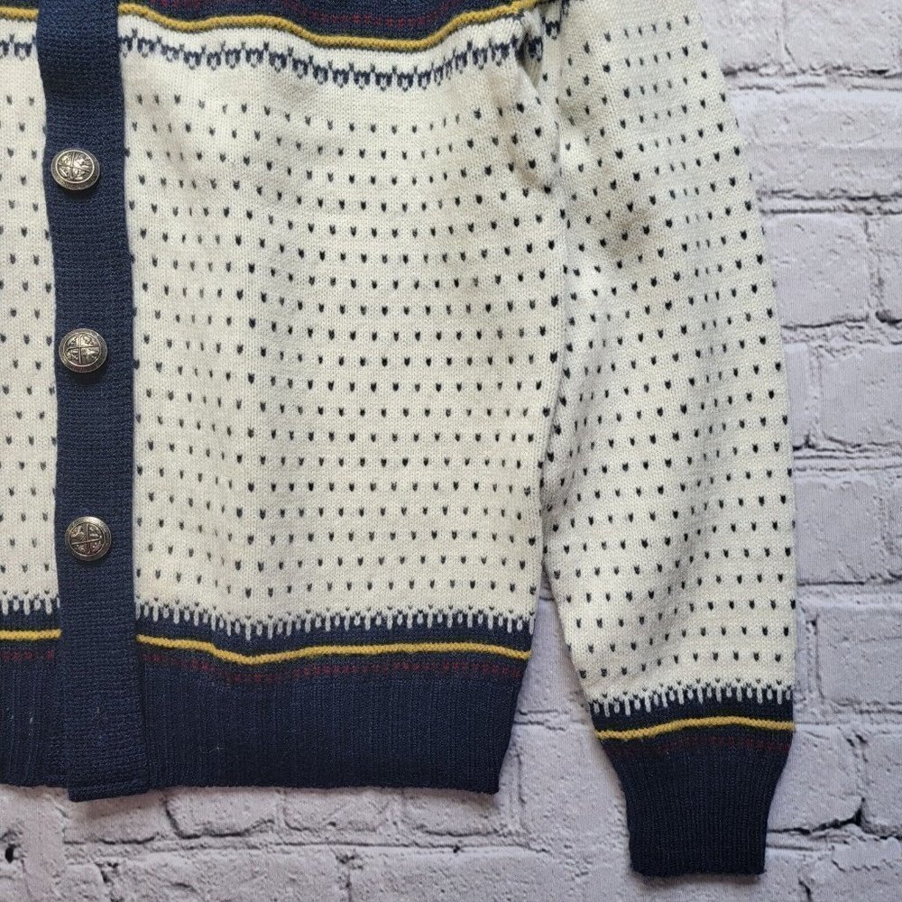 Vintage Alps Knitmeister‎ Nordic Winter Ski Cardigan Sweater Size XL - Picture 7 of 12